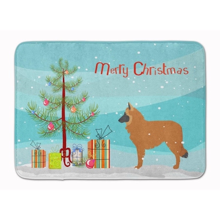 Carolines Treasures Belgian Shepherd Merry Christmas Tree Machine Washable Memory Foam Mat BB2979RUG